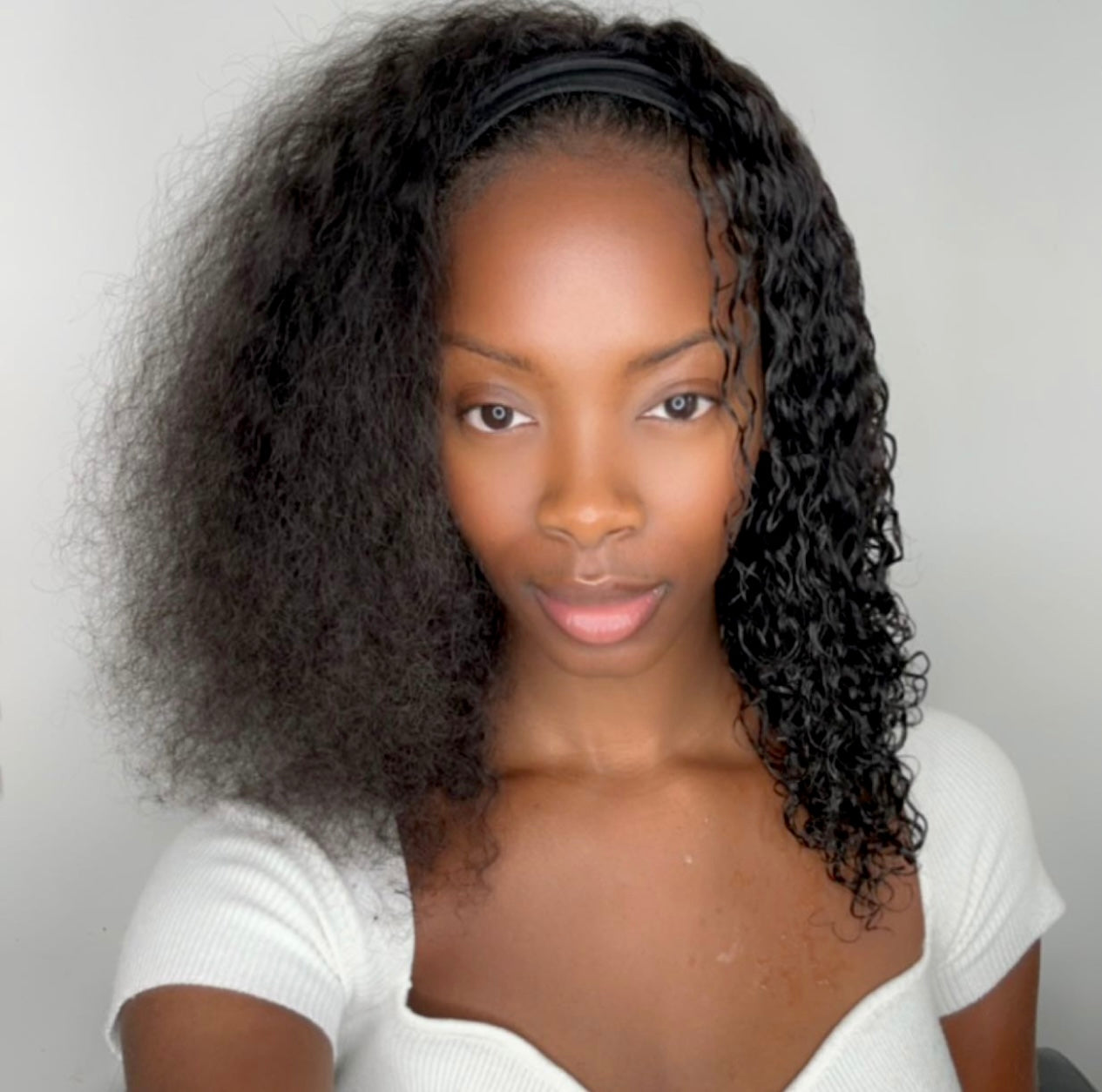 NATURAL WAVE HEADBAND WIG