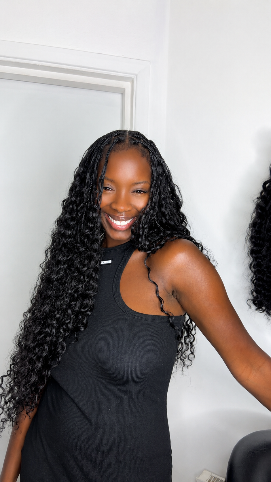 Natural Black Human Feather Crochet Hair
