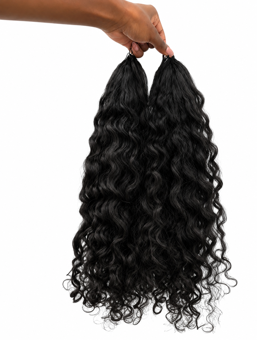 Natural Black Human Feather Crochet Hair