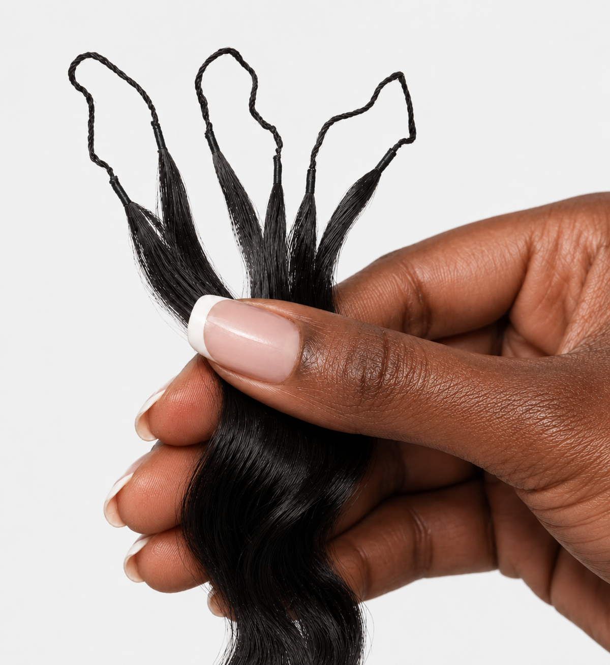 Natural Black Human Feather Crochet Hair