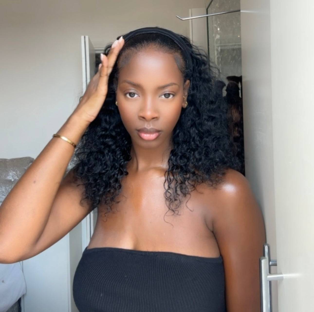 NATURAL WAVE HEADBAND WIG BY SASHEAMARI